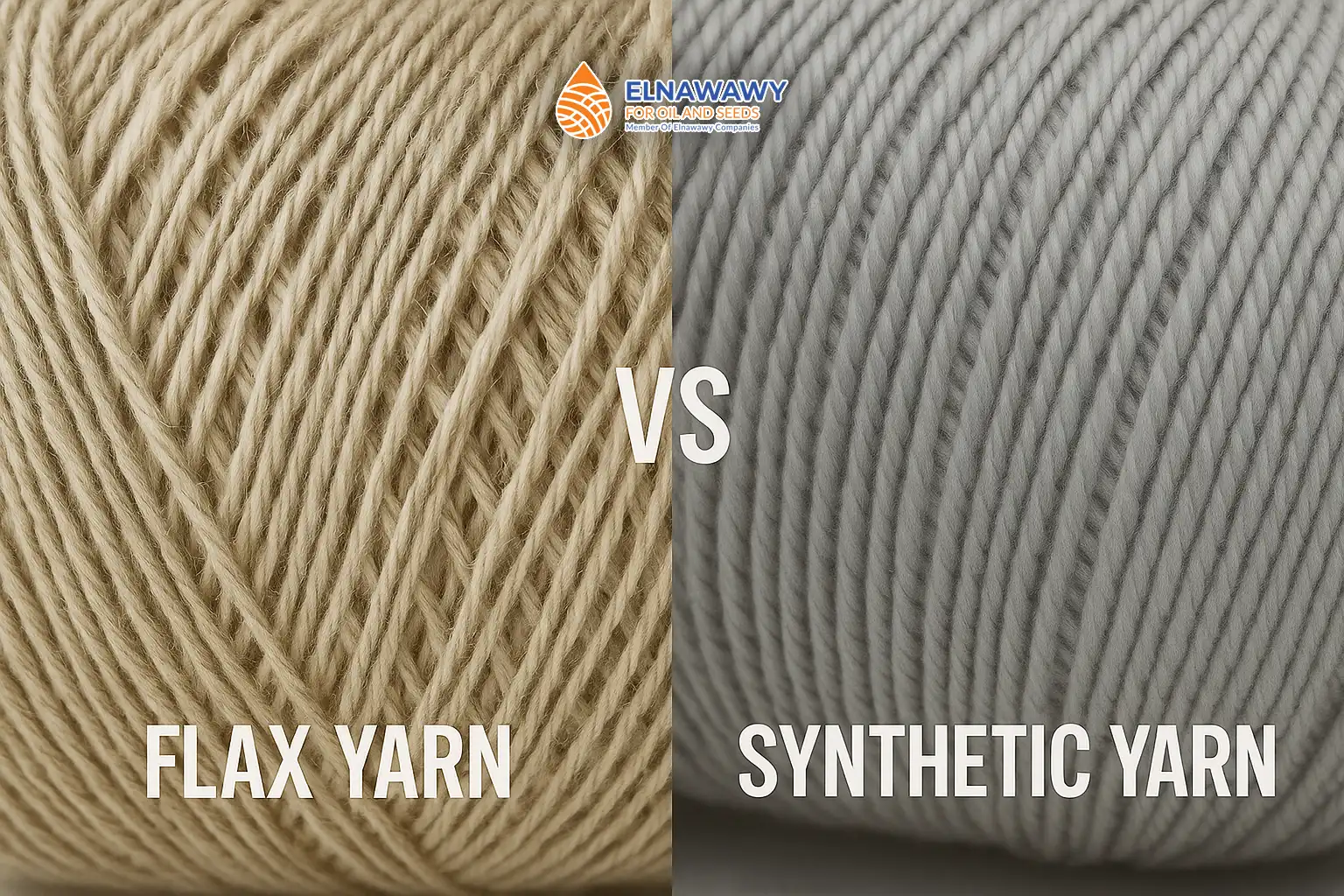 Flax yarn compared to synthetic fibers - biodegradable and breathable