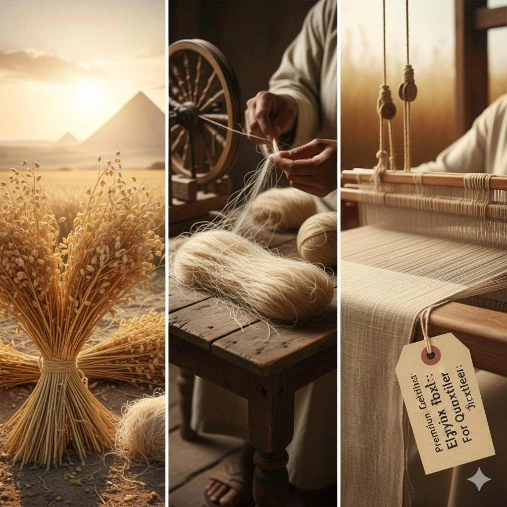 Flax Fiber for Textile: Premium Egyptian Fibers for Quality Fabrics 2 Flax fibers close-up texture