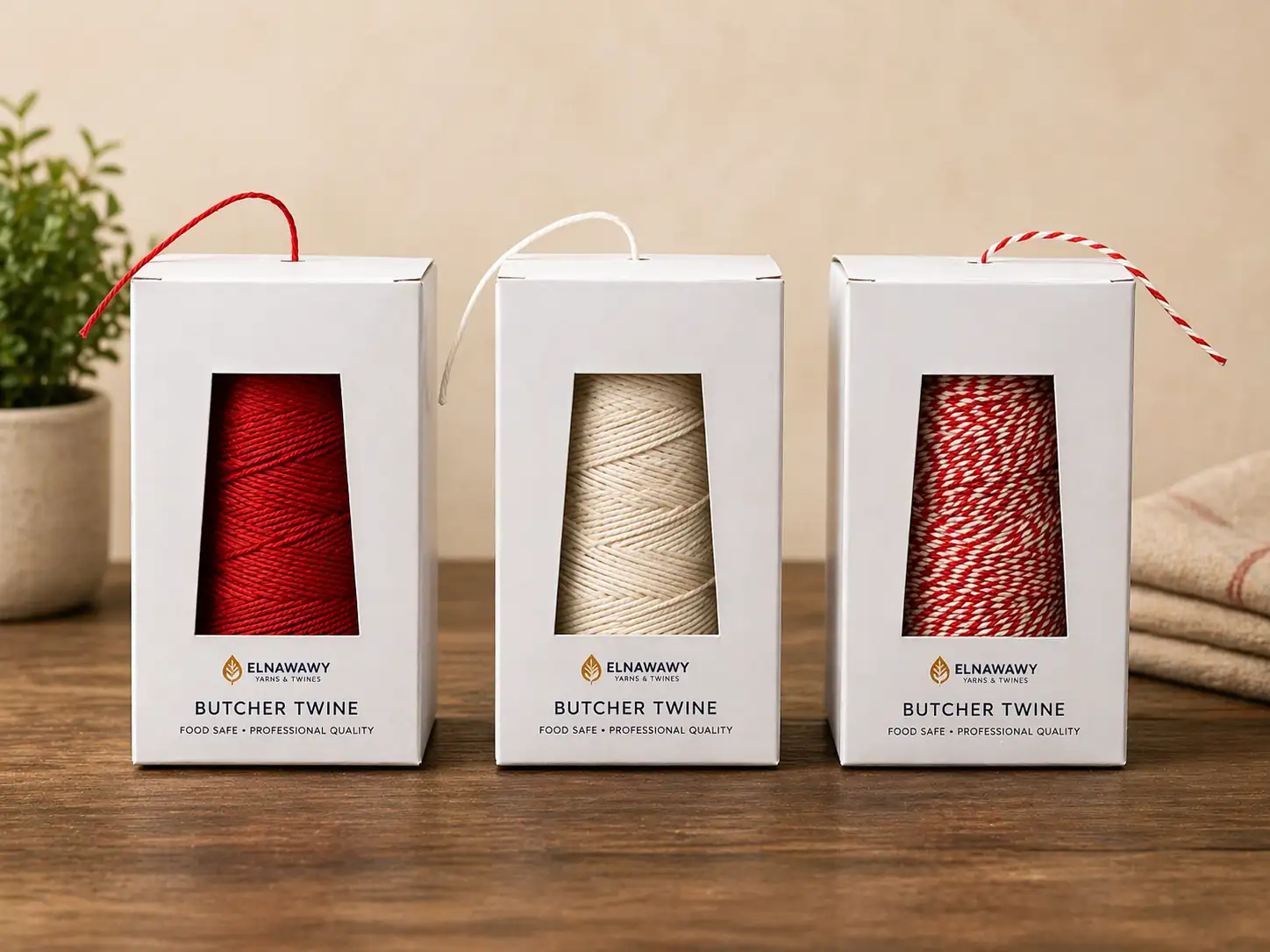 Food-safe butcher twine packaging for wholesale buyers